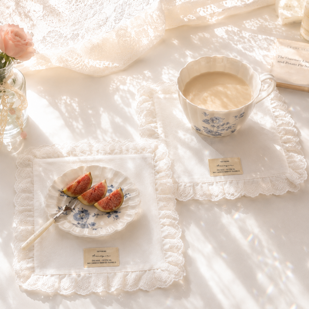 Ruffle Cotton Coaster & Table Mat